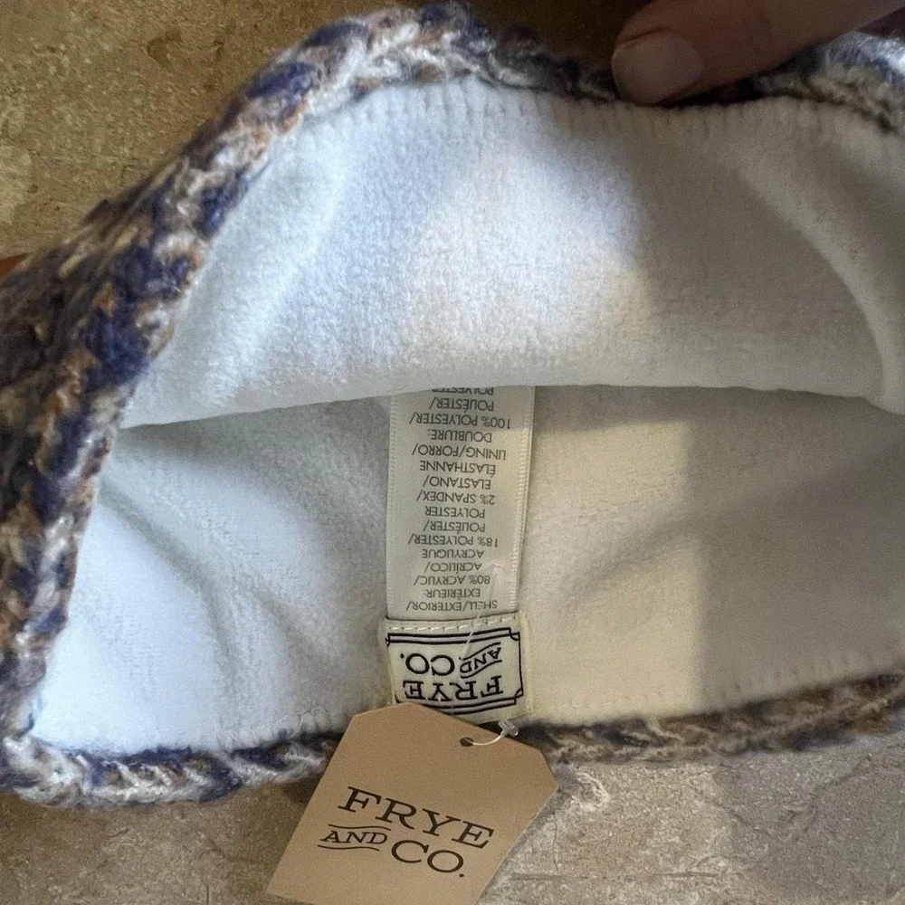 Frye & Co. Indigo Space Dyed Gorpcore Headband Ear Warmer New With Tags